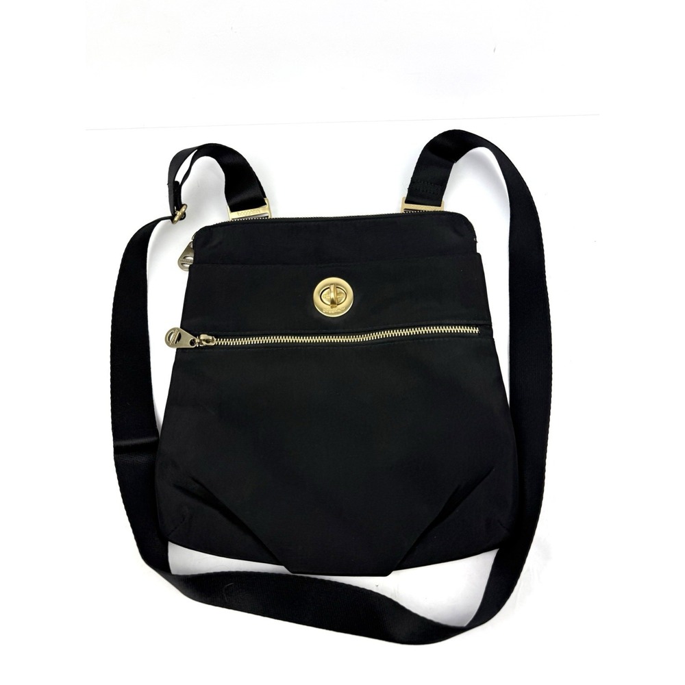 Baggallini Hanover Crossbody Bag Black Nylon Handbag Travel Everyday Purse